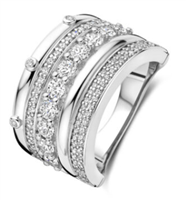 Ring Ti Sento Milano Woman in Silver Zircone 12396ZI-58